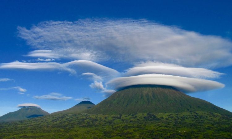 Virunga Mountains in Congo