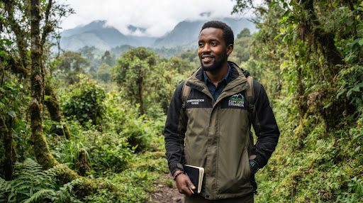 Portrait of Kevin, Conservation & Legacy guide at Explore Rwanda Tours